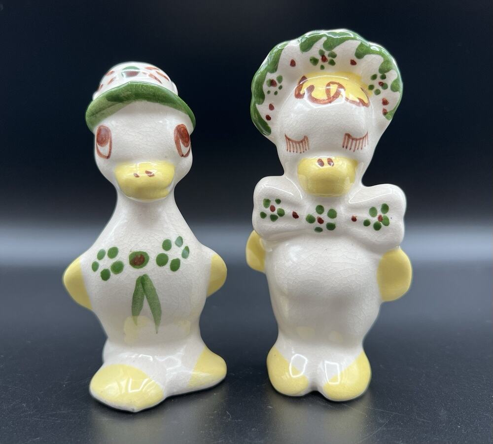 Rio Hondo Pottery Ma & Pa Bird Duck Figurines 5” California Ceramics Vintage